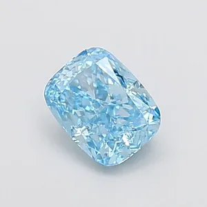 1.07ct CUSHION Fancy Vivid Blue VS1 Coloured Lab diamond