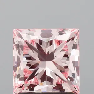 1.57ct PRINCESS Fancy Intense Pink VVS2 Coloured Lab diamond