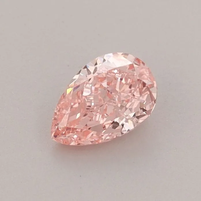 0.54ct PEAR Fancy Vivid Pink VVS2 Coloured Lab diamond