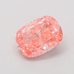 1.08ct CUSHION Fancy Vivid Pink VS1 Coloured Lab diamond