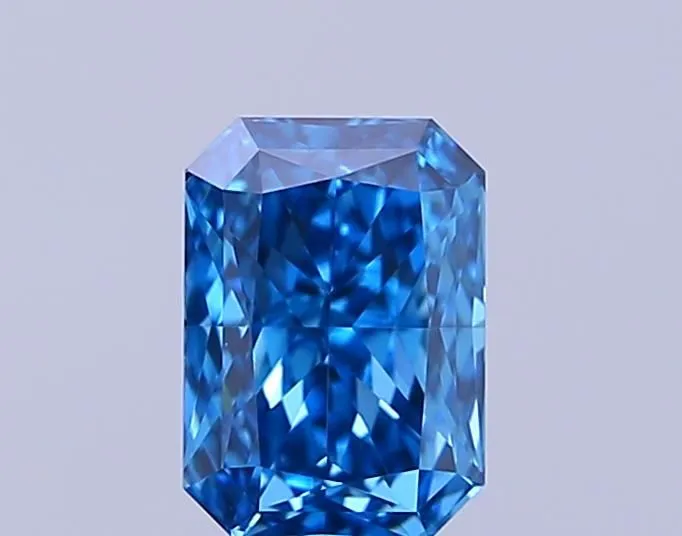 0.51ct RADIANT Fancy Vivid Blue VVS2 Coloured Lab diamond