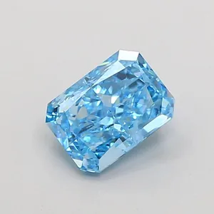 1ct RADIANT Fancy Vivid Blue VVS2 Coloured Lab diamond