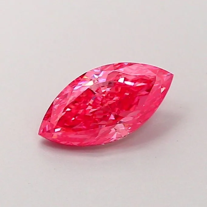 0.89ct MARQUISE Fancy Vivid Pink VVS2 Coloured Lab diamond