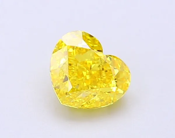 1.13ct HEART Fancy Vivid Yellow VS1 Coloured Lab diamond
