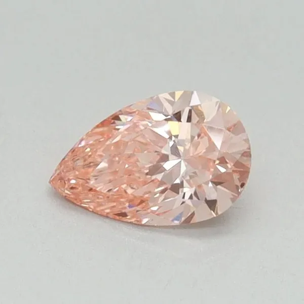 0.4ct PEAR Fancy Vivid Pink VS2 Coloured Lab diamond