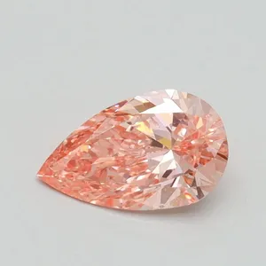 0.7ct PEAR Fancy Intense Pink SI1 Coloured Lab diamond