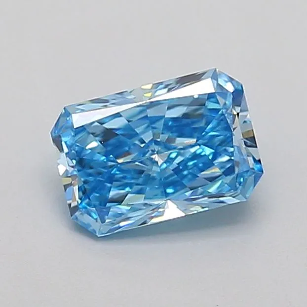 0.81ct RADIANT Fancy Vivid Blue VS1 Coloured Lab diamond