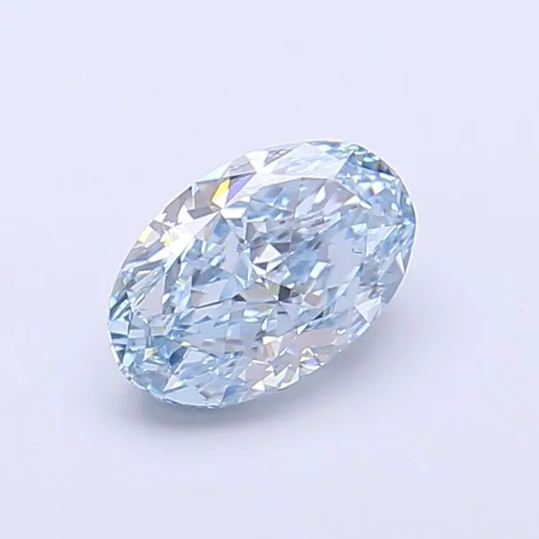 1.08ct OVAL Fancy Vivid Blue VS2 Coloured Lab diamond