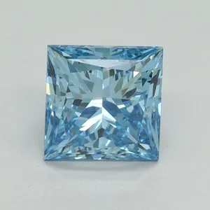 1.62ct PRINCESS Fancy Vivid Blue VS1 Coloured Lab diamond