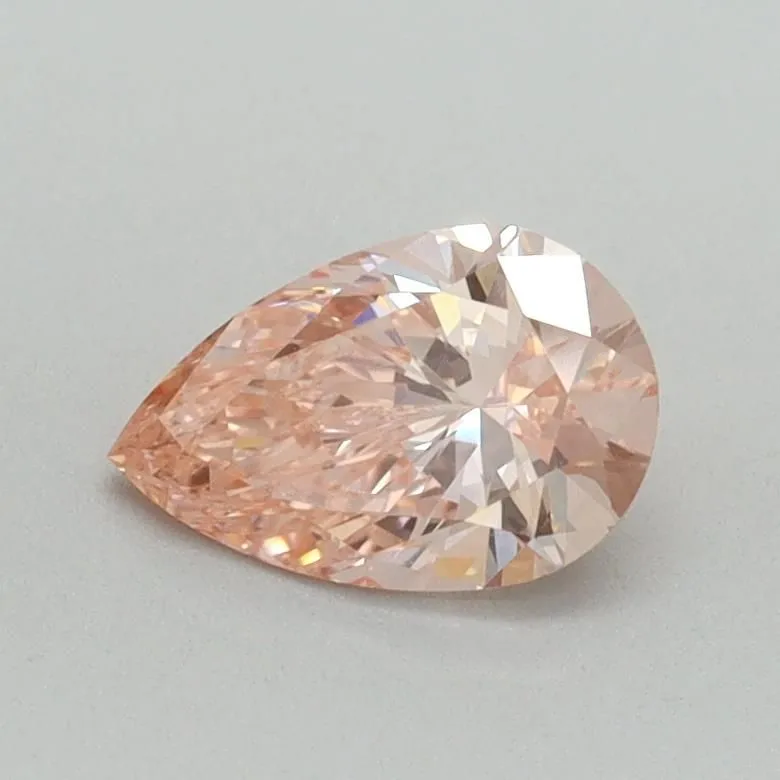 0.65ct PEAR Fancy Intense Pink VS1 Coloured Lab diamond