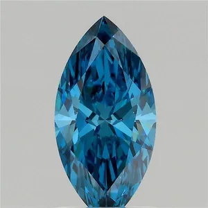 1.25ct MARQUISE Fancy Vivid Blue VS1 Coloured Lab diamond