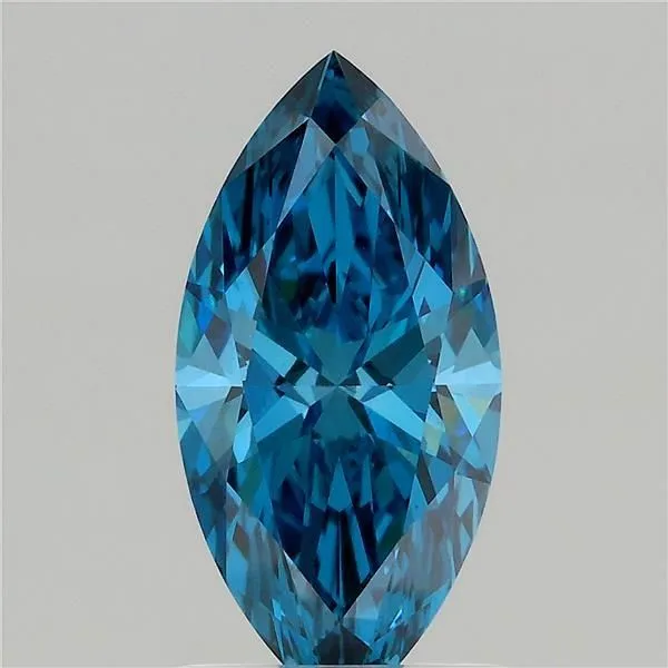 1.25ct MARQUISE Fancy Vivid Blue VS1 Coloured Lab diamond
