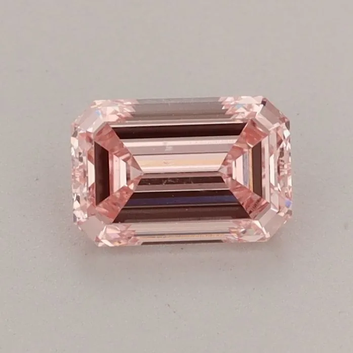 0.62ct EMERALD Fancy Intense Pink VVS2 Coloured Lab diamond