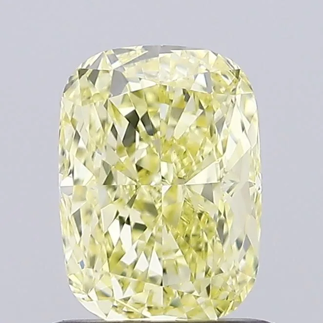 0.90ct CUSHION Fancy Yellow VS1 Coloured Lab diamond