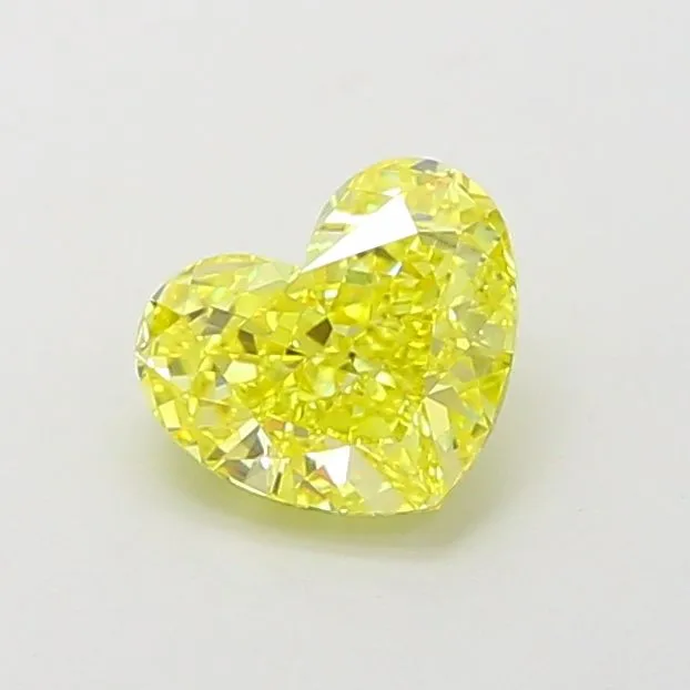 1.02ct HEART Fancy Vivid Yellow VS1 Coloured Lab diamond