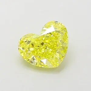 1.02ct HEART Fancy Vivid Yellow VS1 Coloured Lab diamond