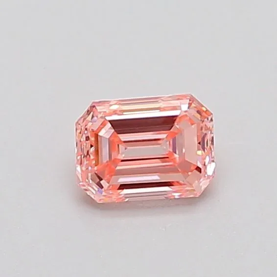 0.36ct EMERALD Fancy Intense Pink VVS2 Coloured Lab diamond