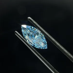 1.51ct MARQUISE Fancy Vivid Blue VS1 Coloured Lab diamond