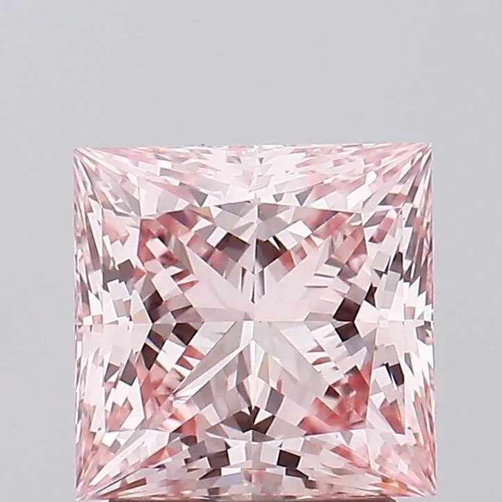 2.20ct PRINCESS Fancy Intense Pink VS1 Coloured Lab diamond