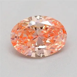 0.5ct OVAL Fancy Vivid Pink VS1 Coloured Lab diamond
