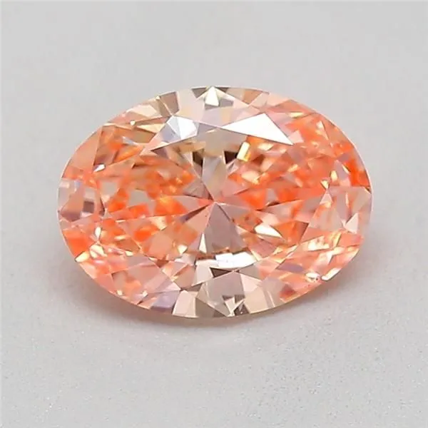 0.5ct OVAL Fancy Vivid Pink VS1 Coloured Lab diamond
