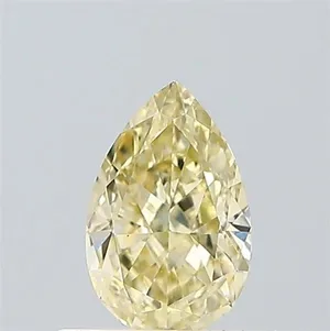 0.51ct PEAR Fancy Light Yellow VVS2 Coloured Lab diamond