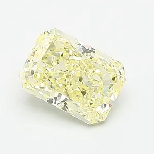 1.05ct RADIANT Fancy Light Yellow VVS2 Coloured Lab diamond