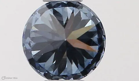 0.32ct ROUND Fancy Vivid Blue VS2 Coloured Lab diamond
