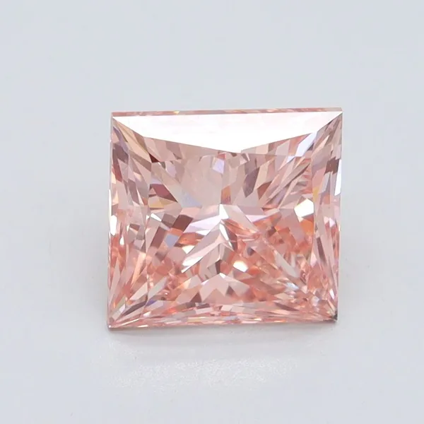 2ct PRINCESS Fancy Intense Pink SI1 Coloured Lab diamond