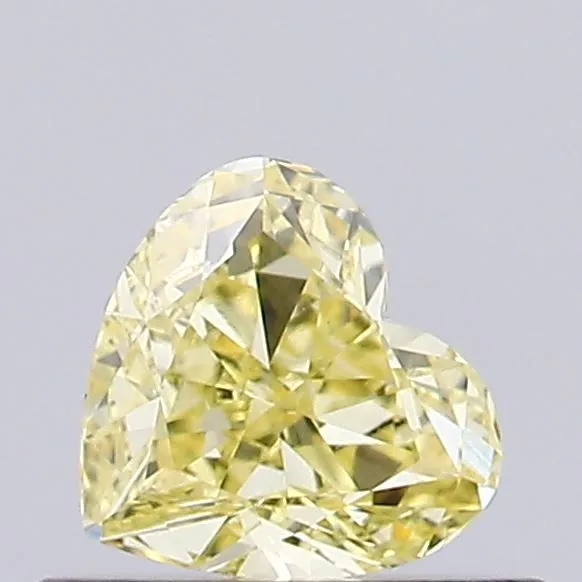 0.36ct HEART Fancy Intense Yellow VS1 Coloured Lab diamond