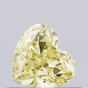 0.36ct HEART Fancy Intense Yellow VS1 Coloured Lab diamond