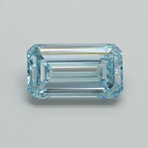 1.02ct EMERALD Fancy Intense Blue VVS2 Coloured Lab diamond
