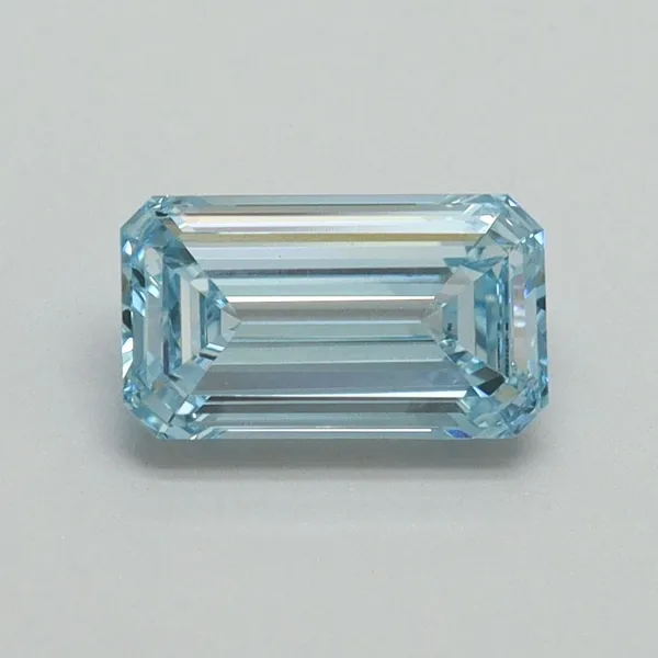 1.02ct EMERALD Fancy Intense Blue VVS2 Coloured Lab diamond
