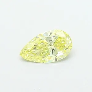 0.38ct PEAR Fancy Yellow VS2 Coloured Lab diamond
