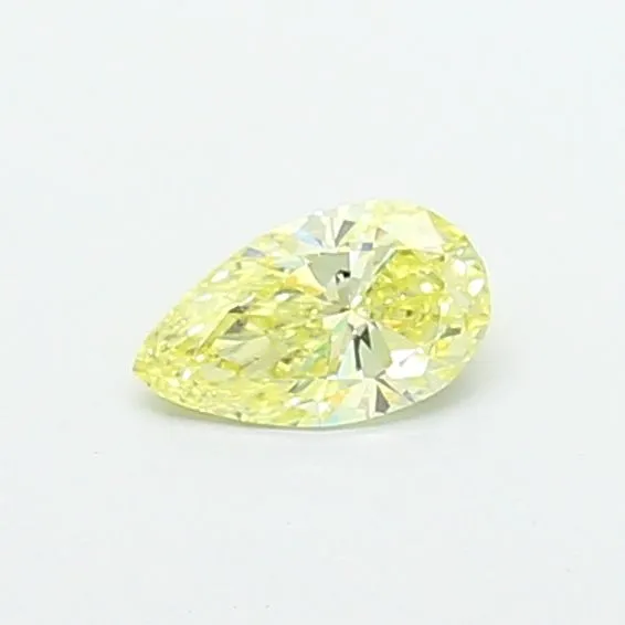 0.38ct PEAR Fancy Yellow VS2 Coloured Lab diamond