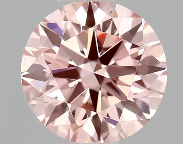 0.41ct ROUND Fancy Vivid Pink VS1 Coloured Lab diamond