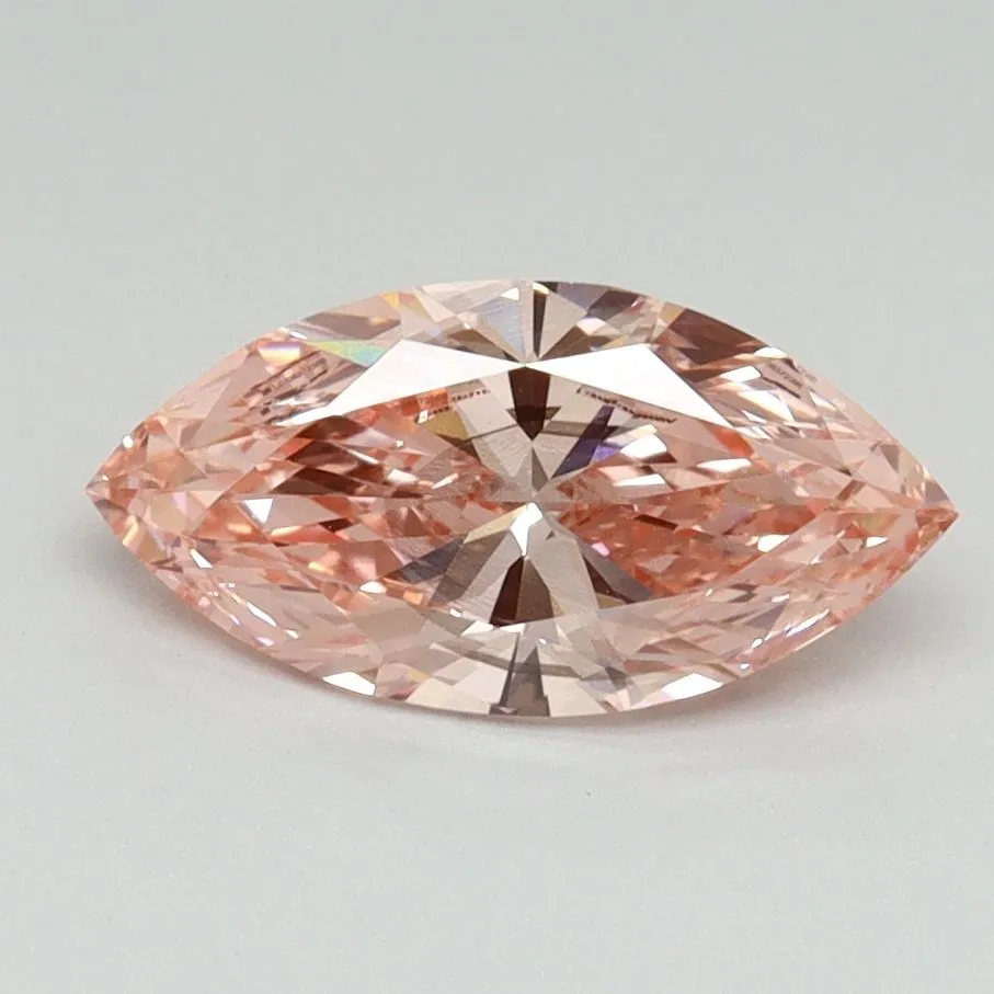 1.03ct MARQUISE Fancy Vivid Pink SI1 Coloured Lab diamond