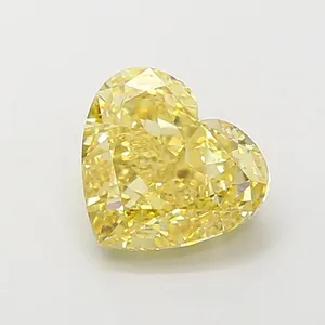 1.84ct HEART Fancy Intense Yellow VVS2 Coloured Lab diamond