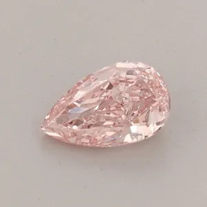 0.43ct PEAR Fancy Vivid Pink VVS2 Coloured Lab diamond