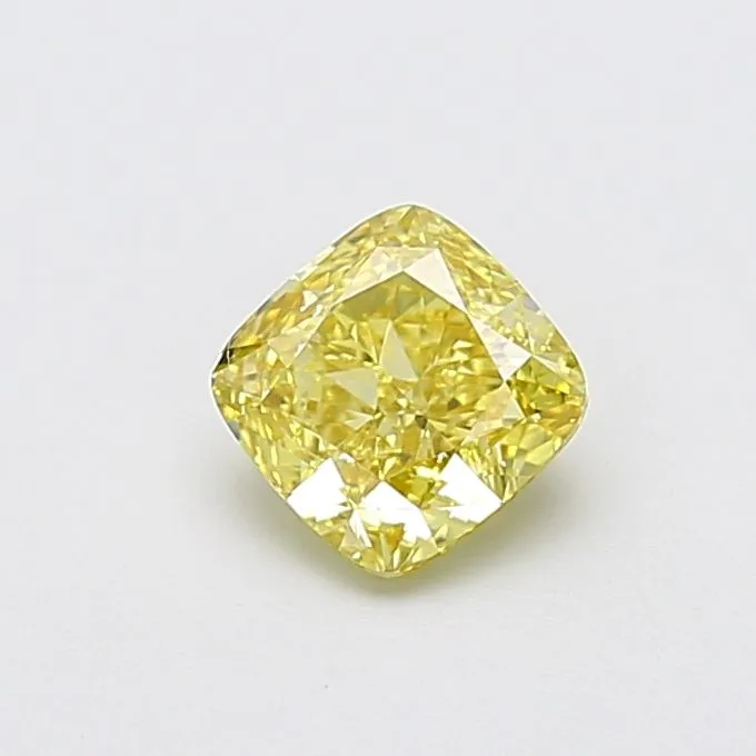 1.21ct CUSHION Fancy Intense Yellow VS2 Coloured Lab diamond