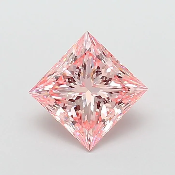 3.03ct PRINCESS Fancy Intense Pink VS1 Coloured Lab diamond