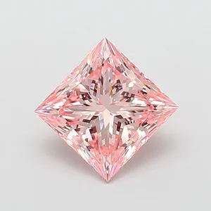 3.03ct PRINCESS Fancy Intense Pink VS1 Coloured Lab diamond