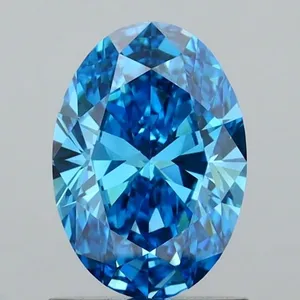 1.01ct OVAL Fancy Vivid Blue VVS2 Coloured Lab diamond
