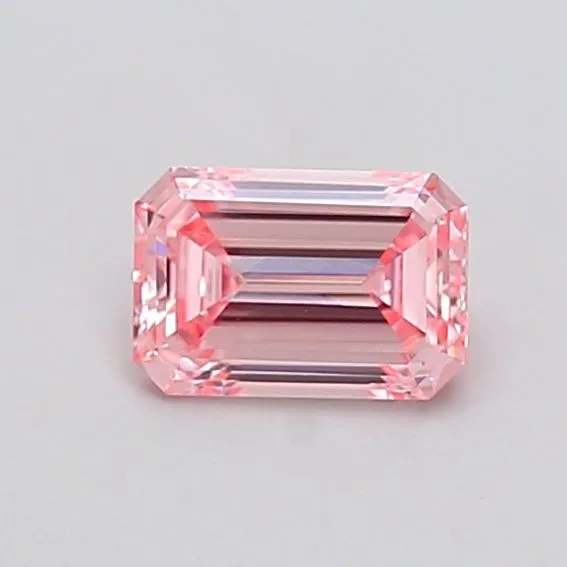 0.97ct EMERALD Fancy Intense Pink VVS2 Coloured Lab diamond