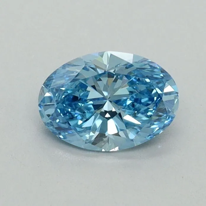 0.57ct OVAL Fancy Vivid Blue VS1 Coloured Lab diamond