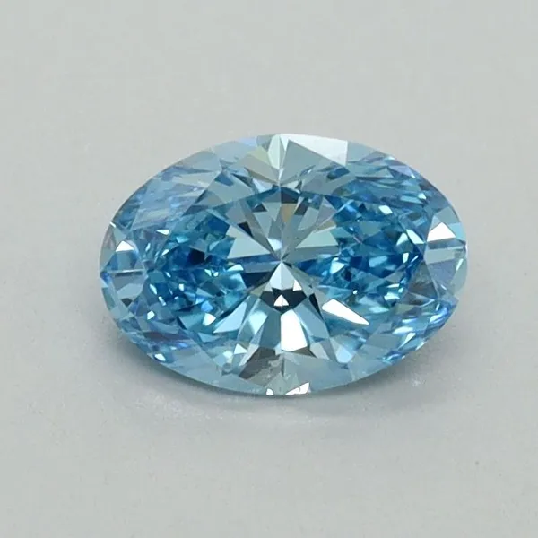 0.57ct OVAL Fancy Vivid Blue VS1 Coloured Lab diamond