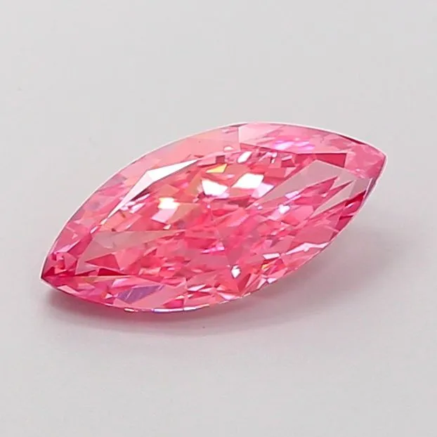1.36ct MARQUISE Fancy Vivid Pink VVS2 Coloured Lab diamond