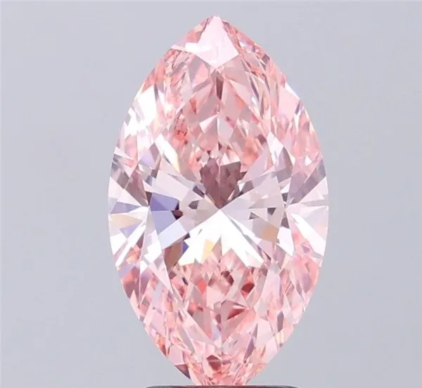 3ct MARQUISE Fancy Vivid Pink VVS2 Coloured Lab diamond