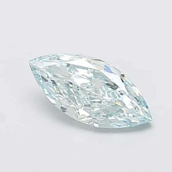 1.01ct MARQUISE Fancy Greenish Blue VVS2 Coloured Lab diamond