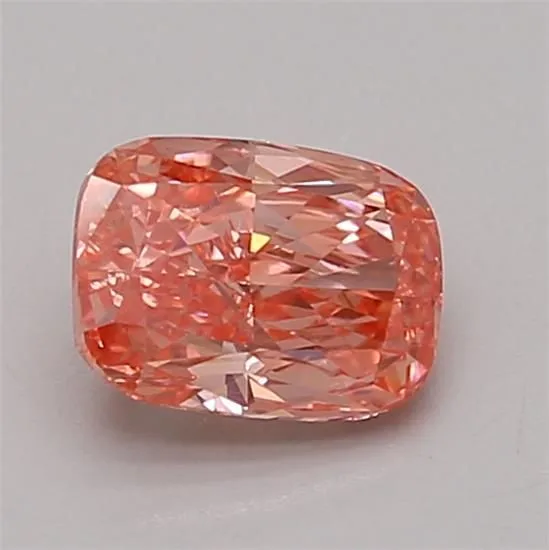 0.8ct CUSHION Fancy Vivid Pink VS1 Coloured Lab diamond